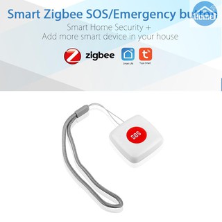 Tuya Zigbee Wireless Remote Call Button SOS/Emergency Button Caregiver Pager for Bed/Chair/Floor Mat Fall Alarm Patient Elderly Disabled Press for Help Caregiver/Nurse Alert System Work with Tuya Zigbee Hub