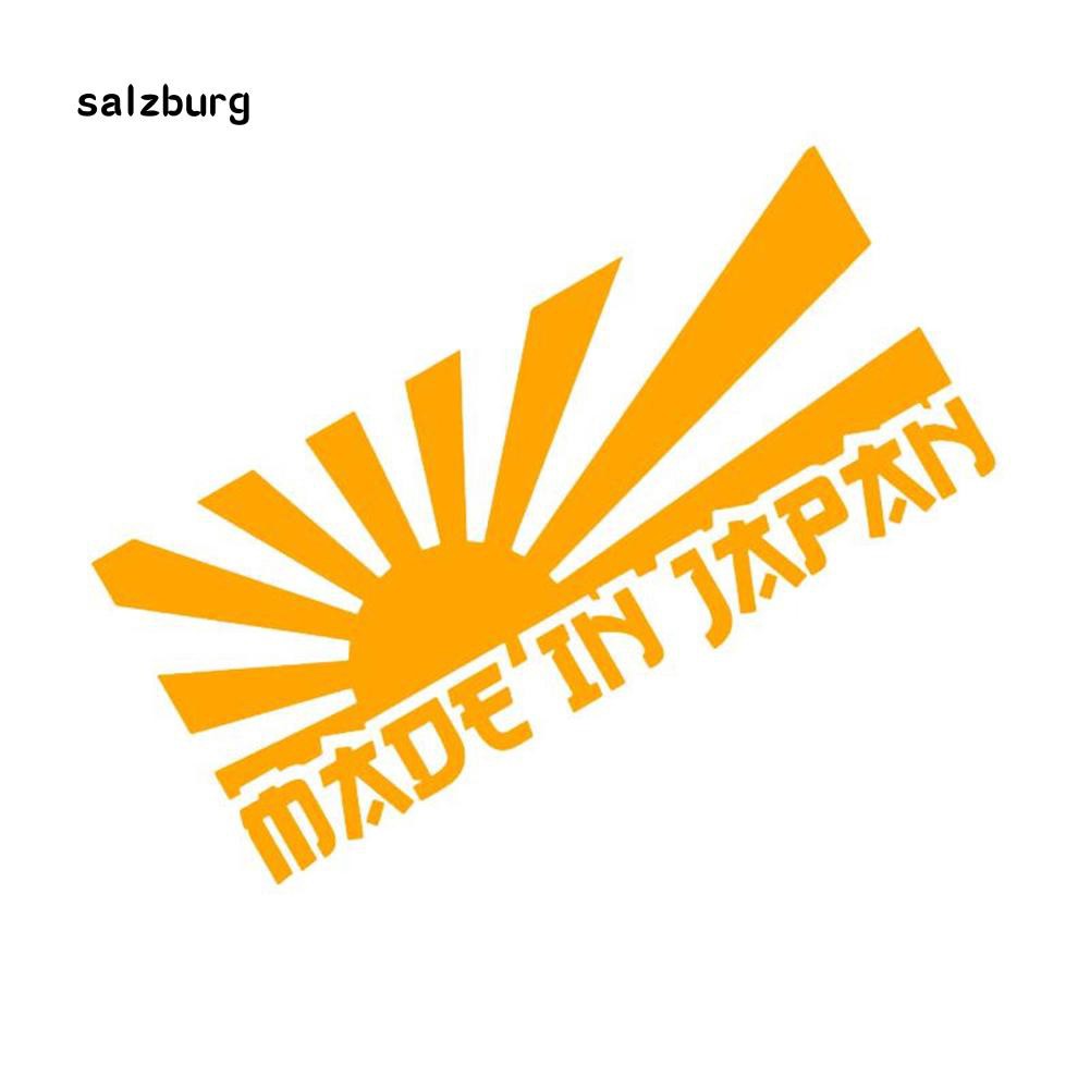 Giấy dán xe hơi in chữ MADE IN JAPAN sáng tạo