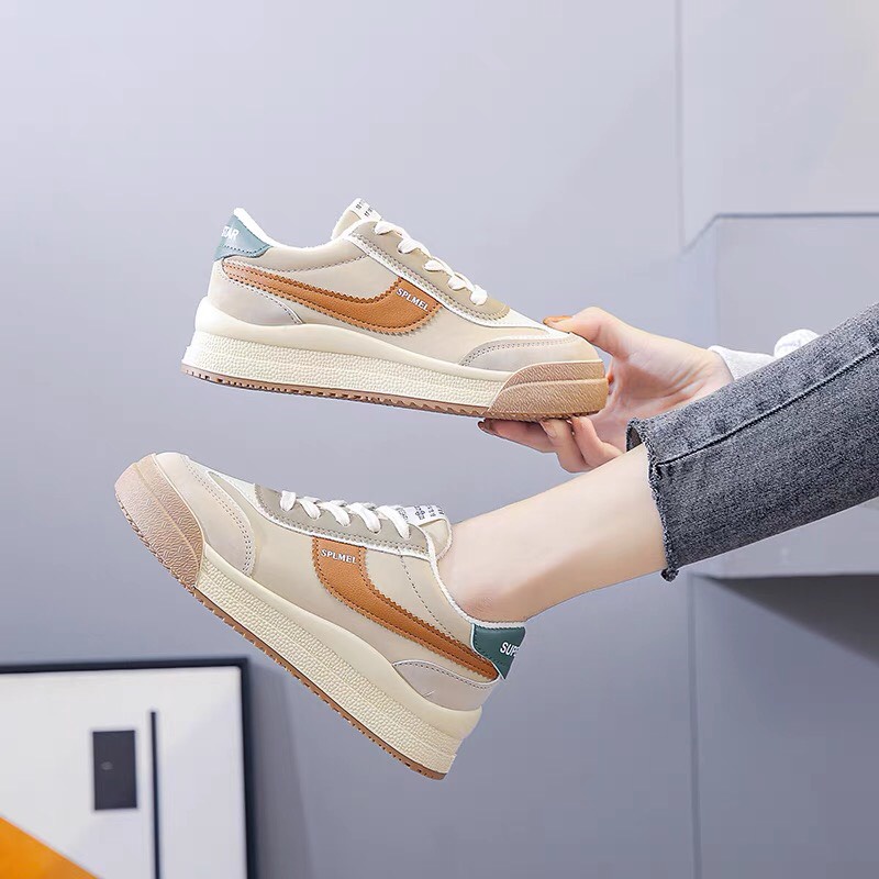 Giầy thể thao nữ da lộn SIMPLE mix mầu siêu tinh tế