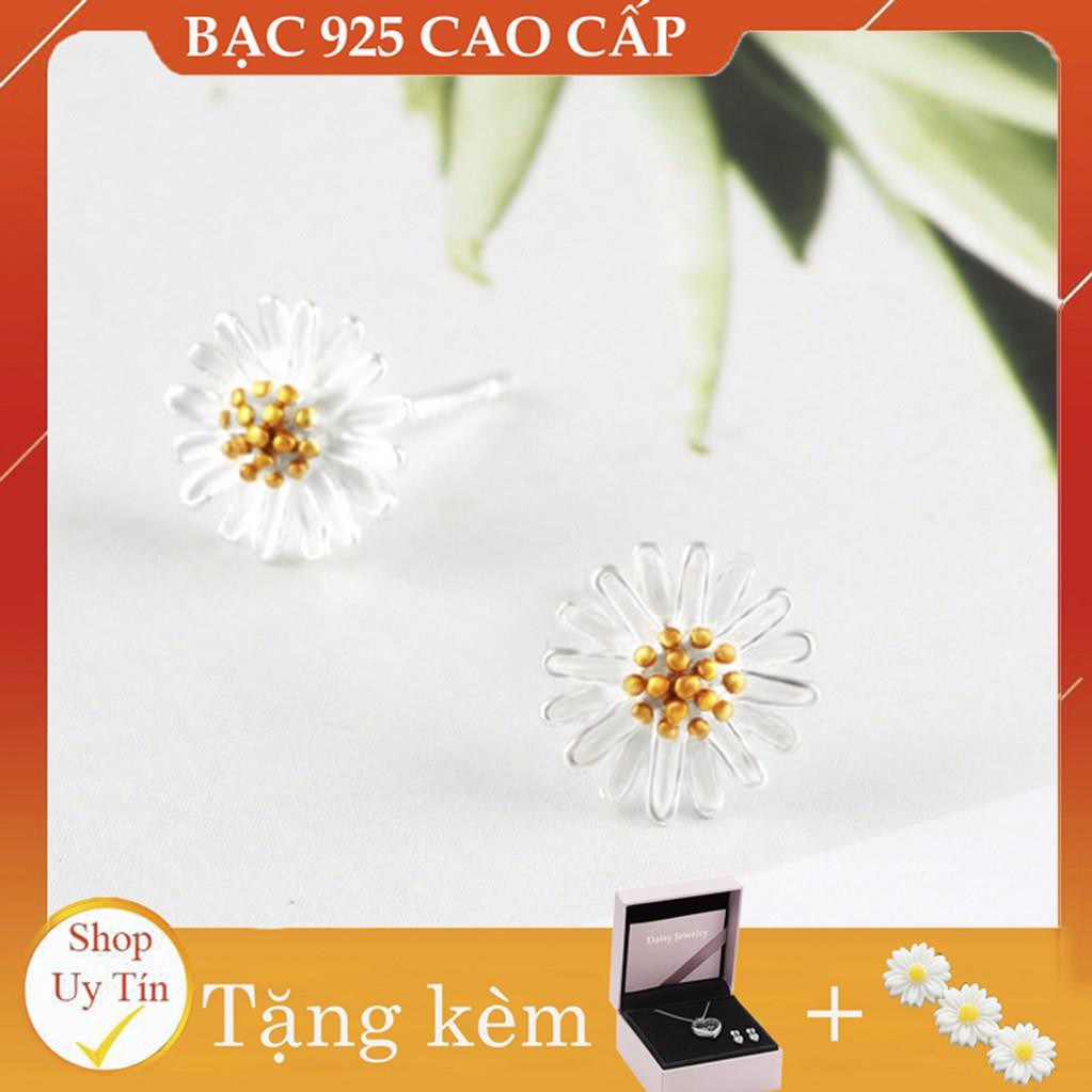 [FREE SHIP] Bạc Cao Cấp Khuyên Tai  Bạc Hoa Cúc  Daisy86 -  Chuỗi shop trang sức  Daisy86 Free Ship Giao Hàng Nhanh 4h