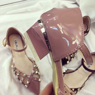 👠 GIÀY ĐINH TÁN BẢN RỌ CHẤT DA BÓNG CAO CẤP ☘️