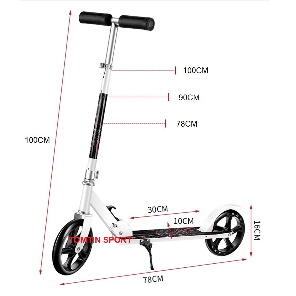 Xe trượt scooter người lớn và thiếu niên chịu tải đến 100kg