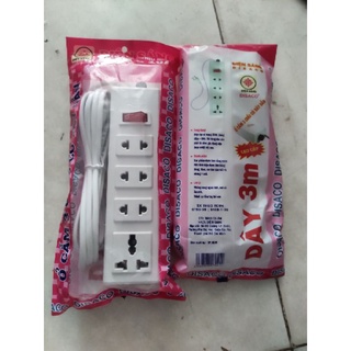 ổ cắm điện 4 lỗ dây dài 3m