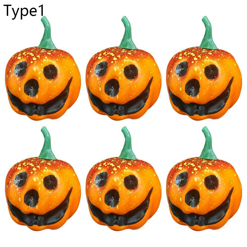 YOLA Set 6 Quả Bí Ngô Giả Trang Trí Halloween