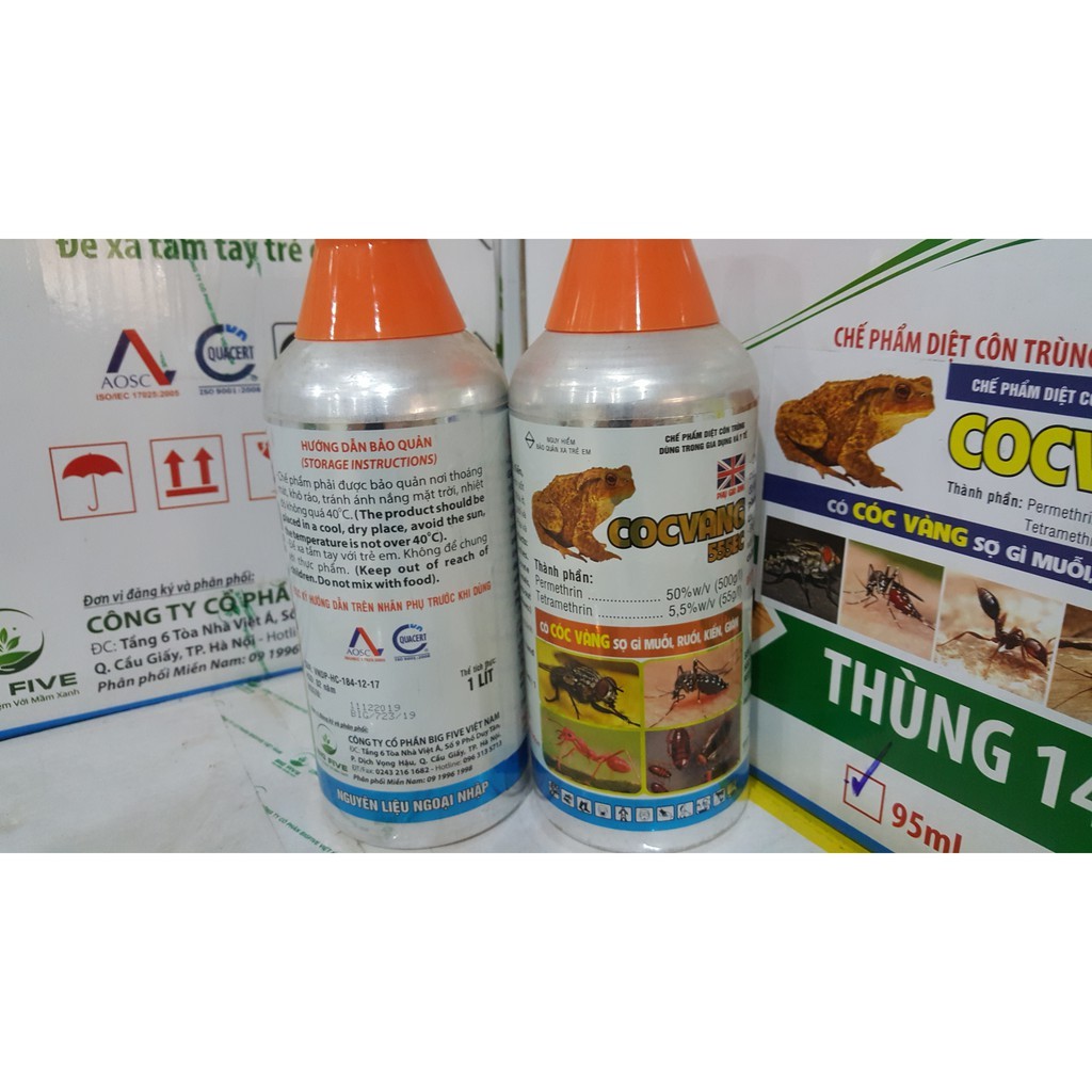 [CHÍNH HÃNG] Thuốc diệt côn trùng COCVANG 555EC chai 1l