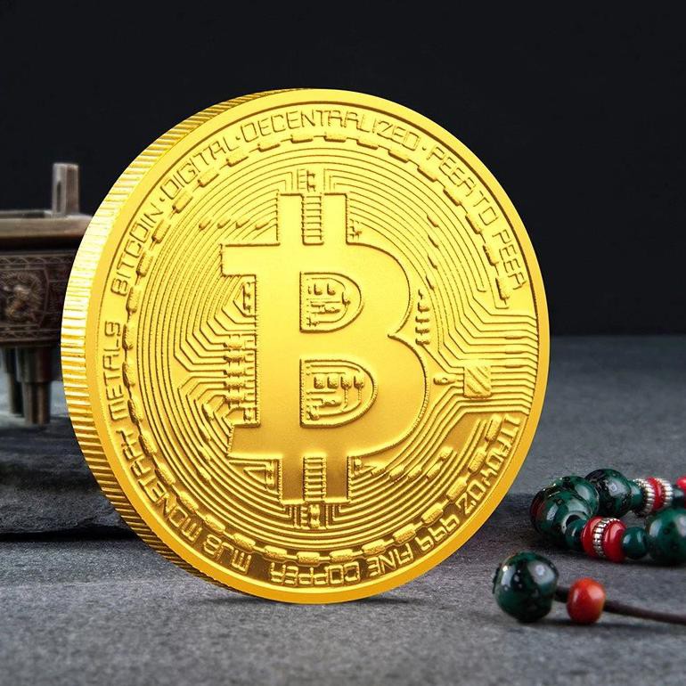 Bộ Sưu Tập Đồng Tiền Bitcoin Mạ Vàng Độc Đáo