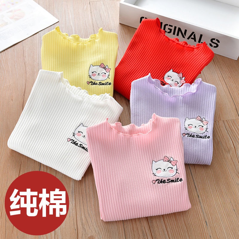 Áo Thun Cotton Mỏng Tay Dài Kiểu Mới Dành Cho Bé Gái 2022