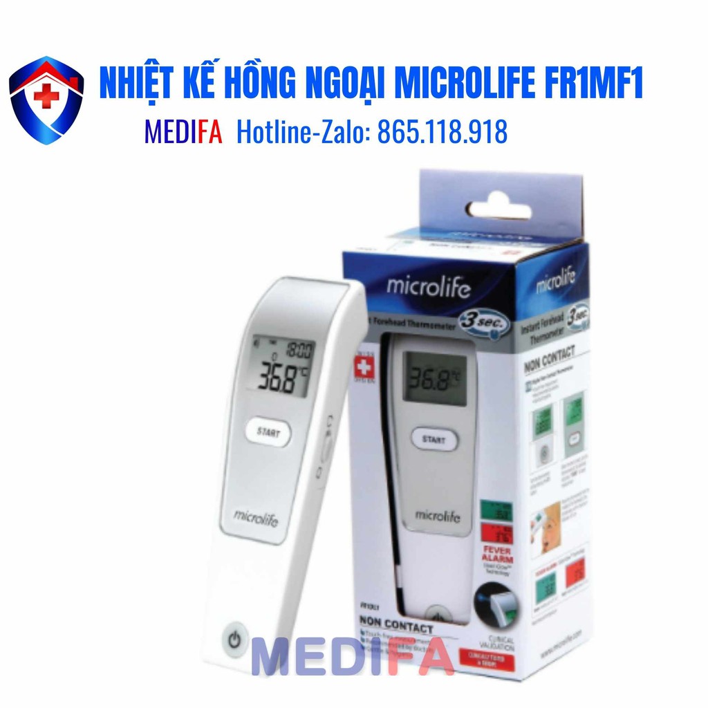 💥[SẴN HÀNG]💥 Nhiệt kế hồng ngoại đo trán đa năng, FR1MF1, chính hãng Microlife/Thụy Sỹ, BH 2 năm 1 đổi 1