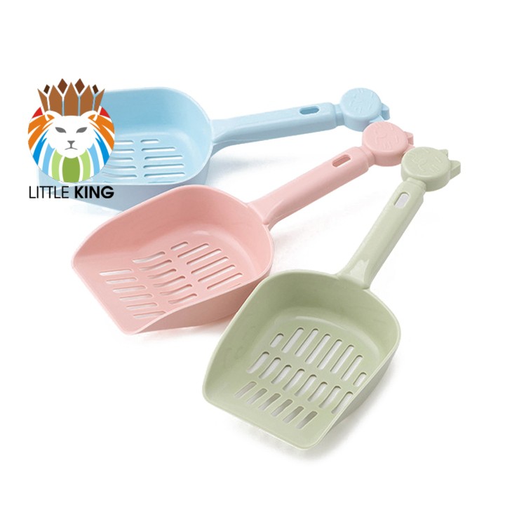 Xẻng xúc cát, dọn vệ sinh cho mèo, hót phân cho mèo Little King pet shop chất liệu nhựa PP nhiều màu sắc