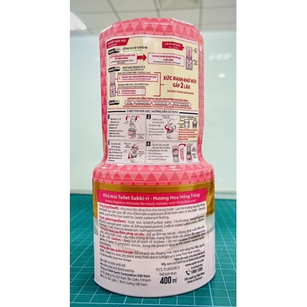 [HOT]Chai Khử mùi Toilet SUKKIRI Air- freshener tinh dầu thơm siêu khử mùi hôi Toilet/WC làm thơm mát không gian 400ml