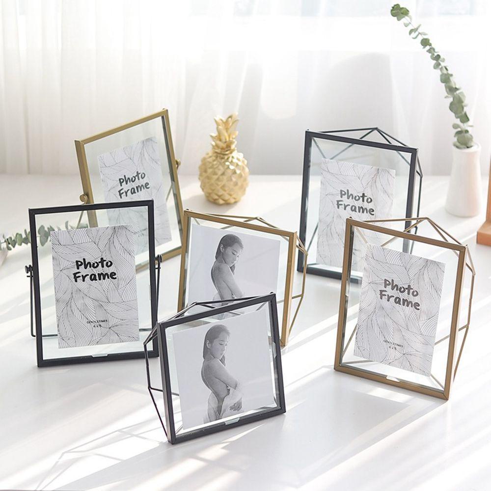 PATRICIA Khung Ảnh Bằng Kính Có Thể Gấp Lại Để Bàn Trang Trí Nhà Cửa DIY
