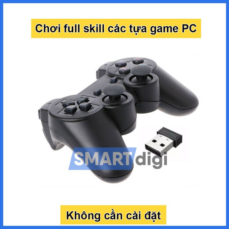 Tay cầm chơi game PC Laptop / Điện thoại Android / Android TV /Android Box/PS3 – Tay cầm chơi game không dây USB 2.4G D7