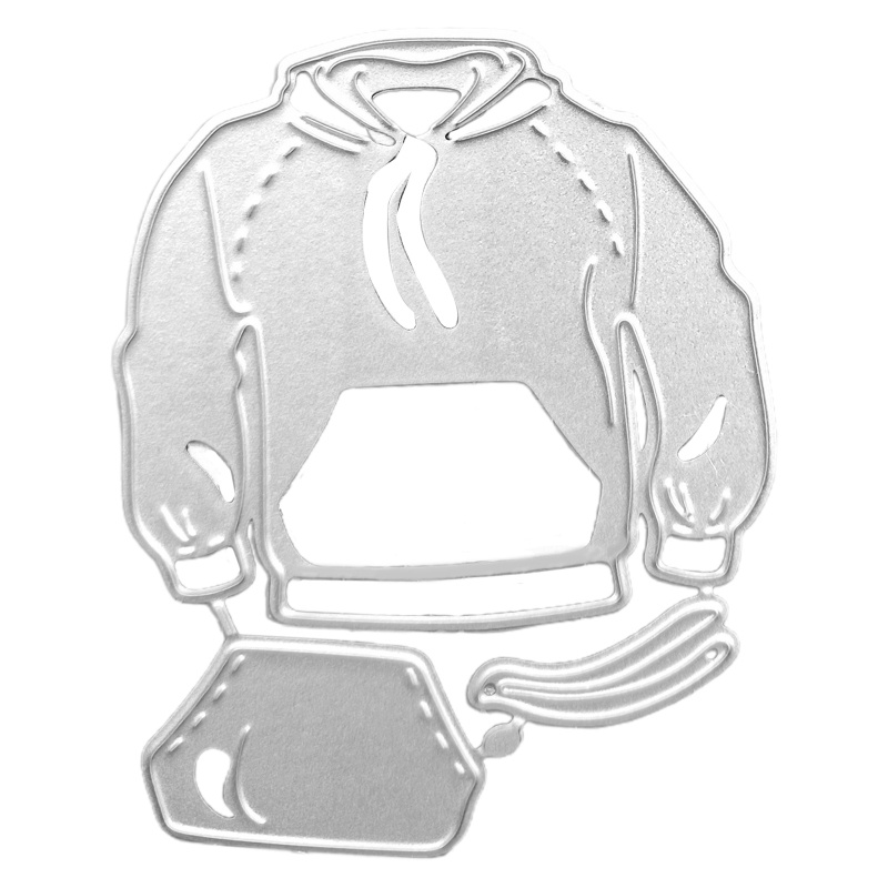 Khuôn Cắt Giấy Kim Loại Hình Áo Hoodie Cho Bé