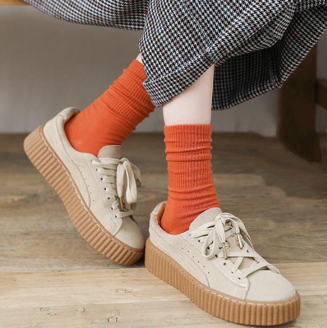 Vớ cotton cổ cao nhiều màu tùy chọn