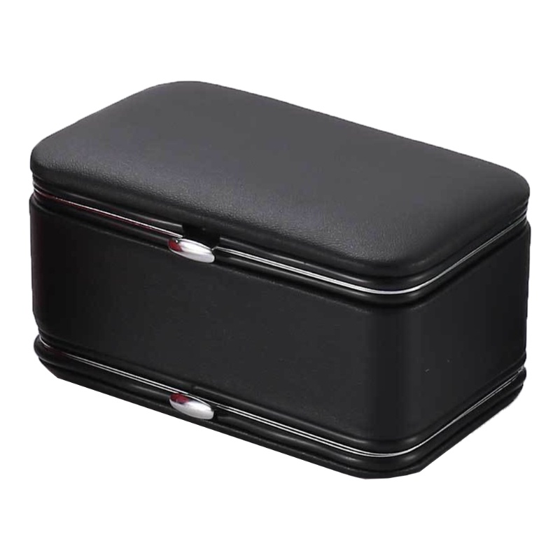 Hộp Đựng Trang Sức Làm Móng Bằng Da PU 2 Tầng Kèm Gương Soi