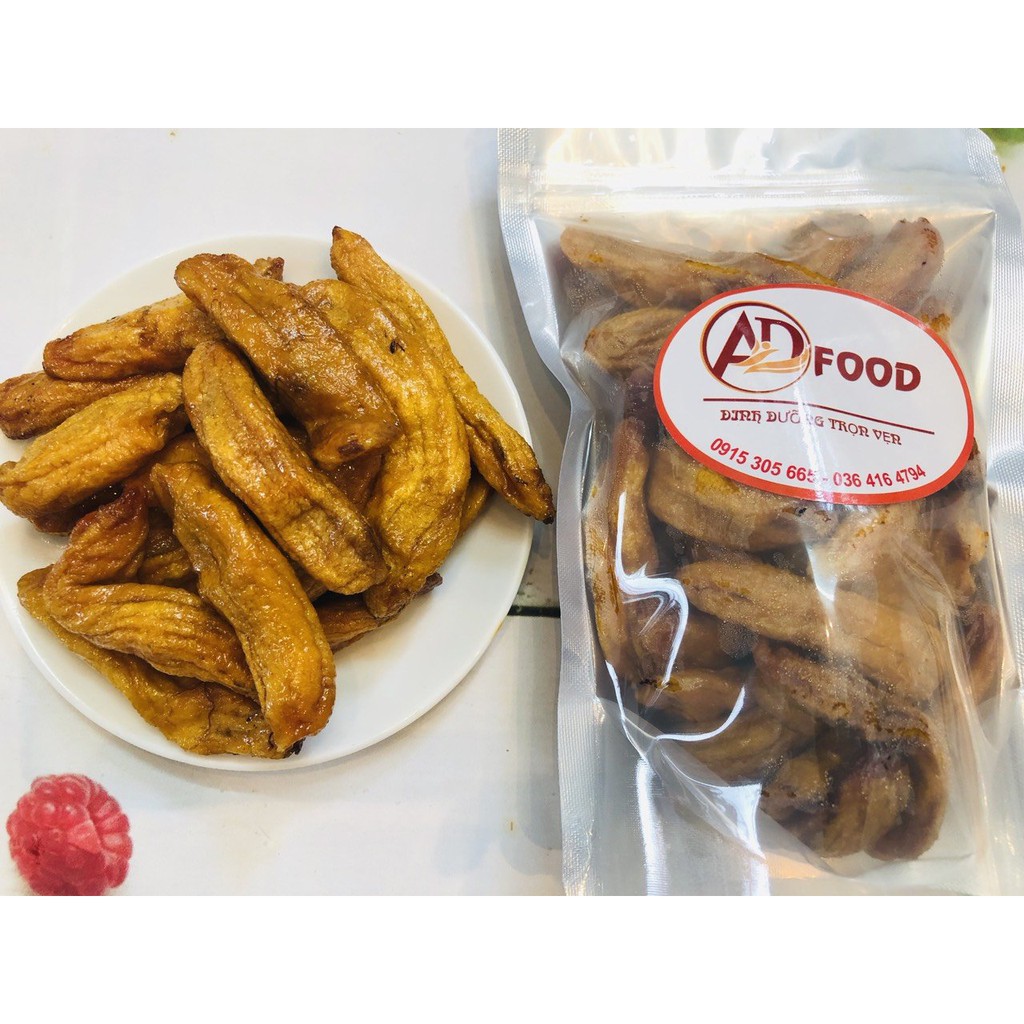 500g chuối sấy dẻo nguyên trái không vỏ