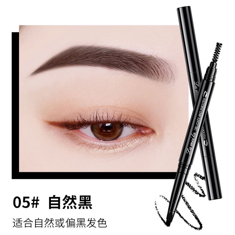 Bút Kẻ Lông Mày Hai Đầu Siêu Mịn Tự Nhiên Chống Thấm Nước Lâu Trôi