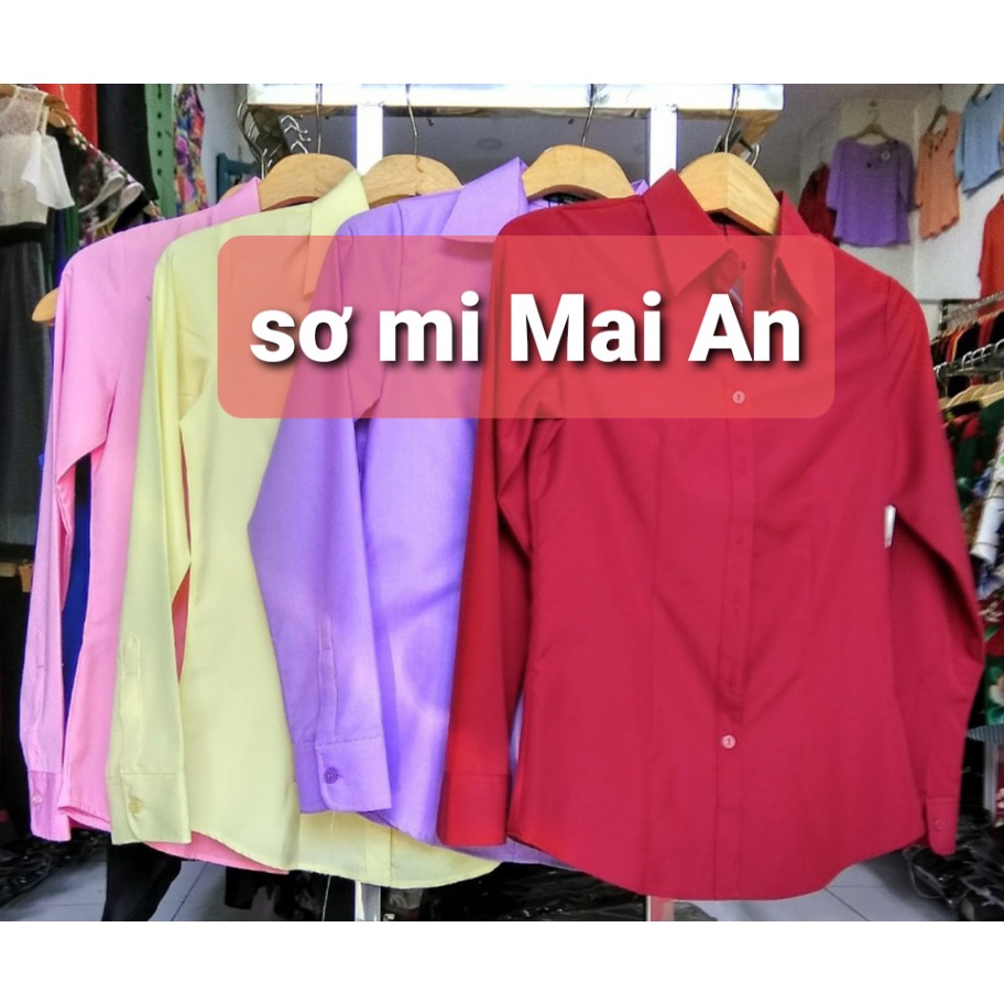 Áo sơ mi nữ công sở tay dài MAI AN nhiều màu hàng  cao cấp form nhỏ  hỗ trợ đổi trả thoải mái