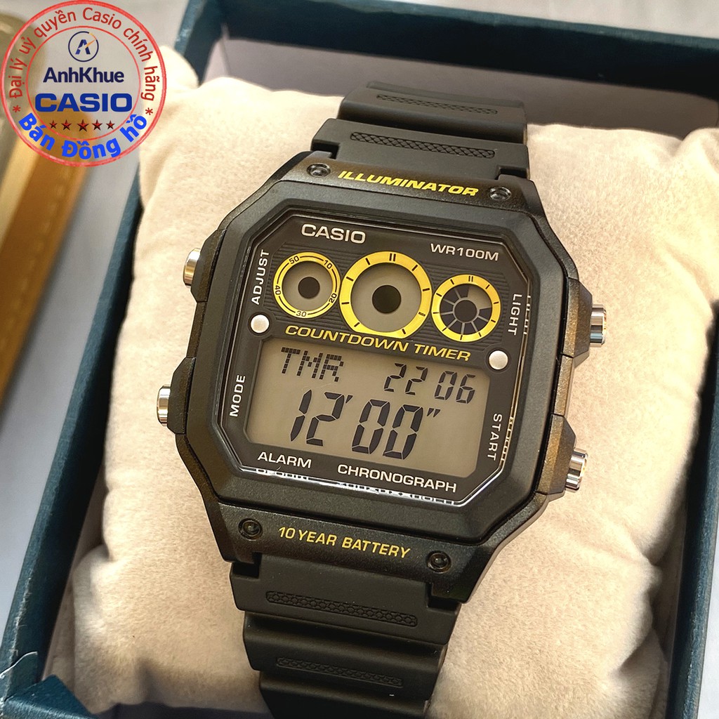 Đồng hồ nam Casio AE-1300 AE-1300WH-1A2F AE-1300WH-1A AE-1300WH-2A AE-1300WH-4A chín | BigBuy360 - bigbuy360.vn