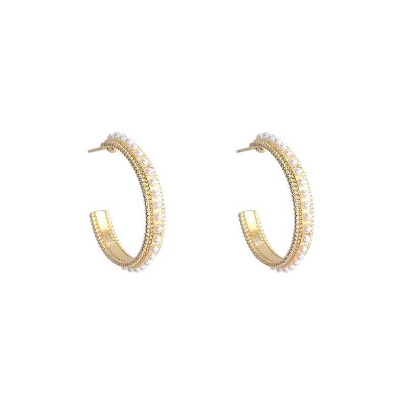 Bông Tai Bạc S925 Dáng Dài Đính Ngọc Trai Phối Tua Rua Kiểu Hàn Quốc Thời Trang Cho Nữ