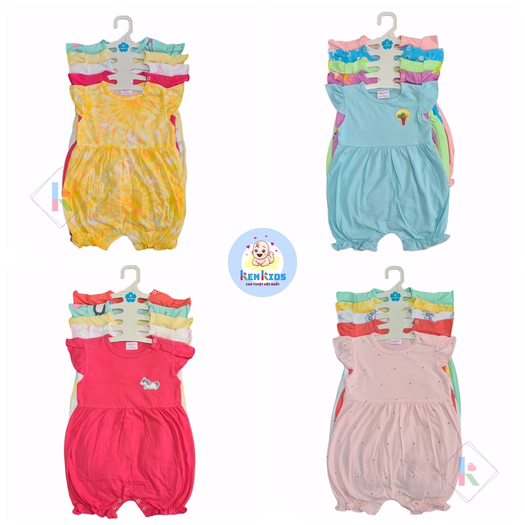 COMBO 3 Bodysuit - Body đùi nhiều màu cho bé gái BabyWear - 3 bộ