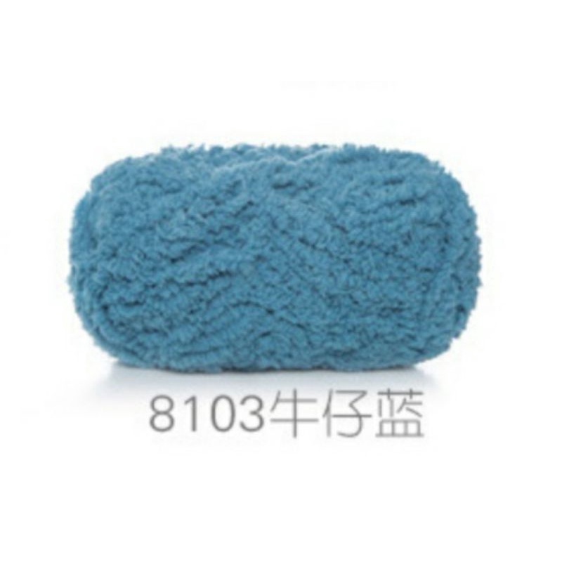 Len Bông Xù Lông Cừu Đan Móc Khăn Choàng Cổ