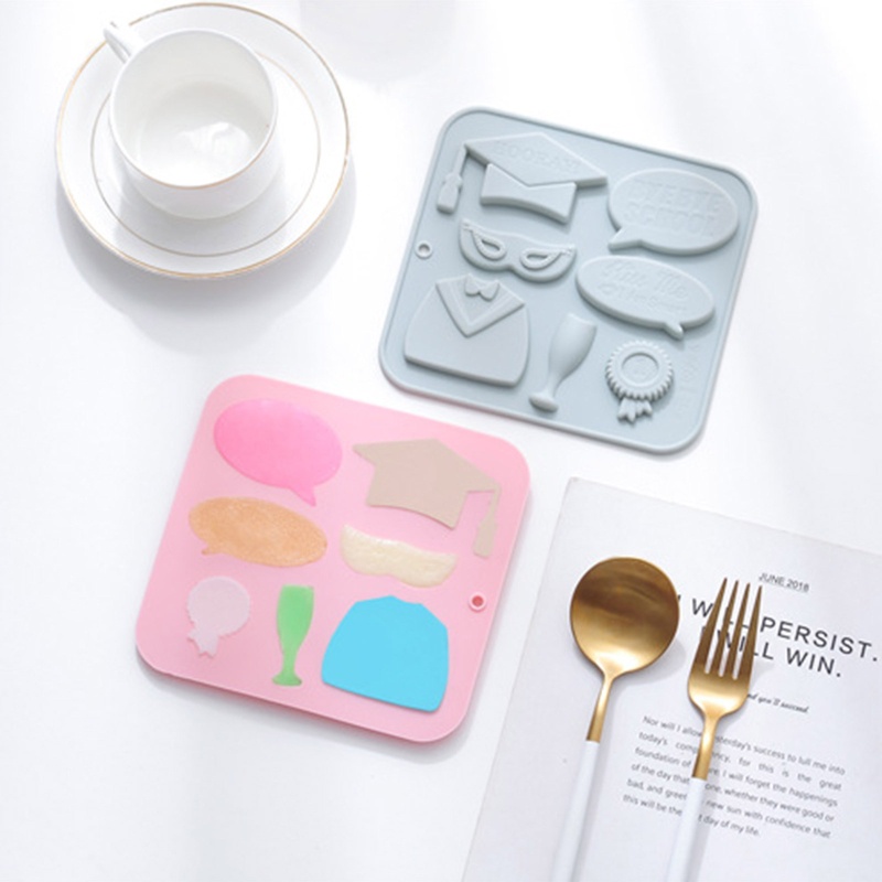 Khuôn Silicone Làm Bánh 7 Ngăn Chủ Đề Tốt Nghiệp