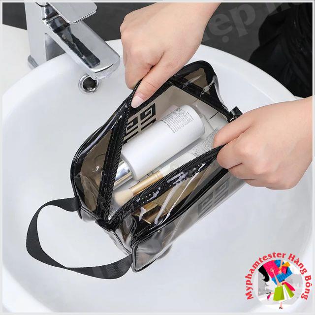 Túi nhựa trong suốt đựng mỹ phẩm, đồ cá nhân đi du lịch, đi biển chống nước, chống ẩm