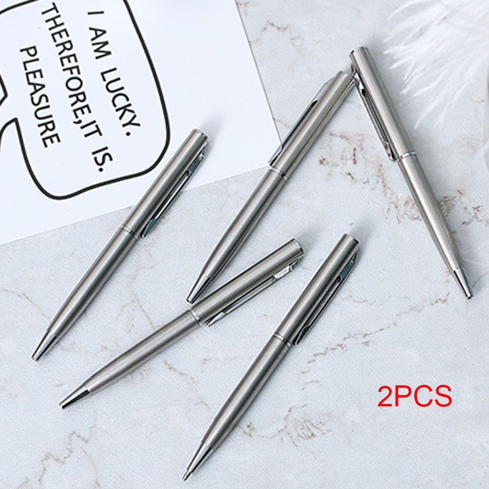 ELEGANT Bút Bi Thanh Lịch 2 Cái|Hộp Bút Mini Thiết Kế Xinh Xắn Tiện Dụng