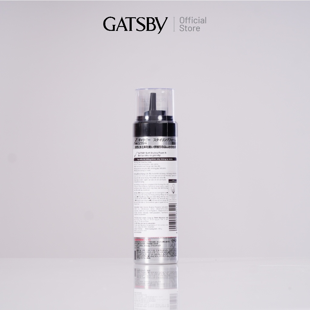 Bọt tạo kiểu tóc GATSBY SOFT STYLING FOAM N 185g/chai