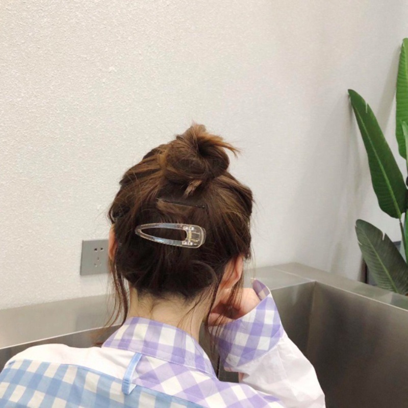 Kẹp Vịt Rỗng Trong Suốt In Họa Tiết Da Báo Kẹp Bên Cạnh Mái CFH