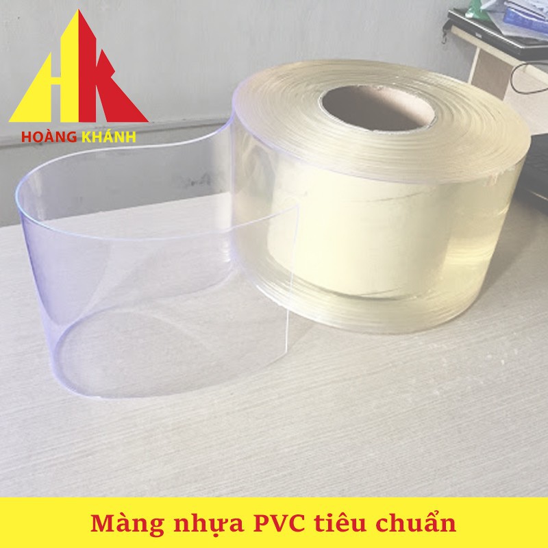 Cuộn nhựa PVC tiêu chuẩn HOANG KHANH PRODUCT - Bản rộng 20cm Chiều dài 50m - Rèm ngăn lạnh điều hòa, Rèm nhựa trong suốt