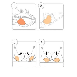 Combo 2 Đôi mút dán độn ngực hình tim AL18 tiện dụng