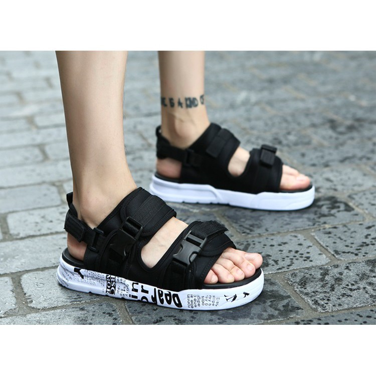 Giày sandal nam quai ngang phong cách