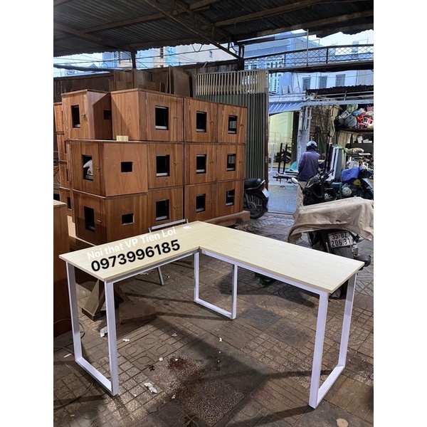 BÀN HỌC, BÀN LÀM VIỆC CHỮ L 1m2 x 1m4 ( ảnh thật )