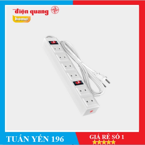 Ổ Cắm 6 Lỗ 2 Chấu Dây 5 Mét Điện Quang