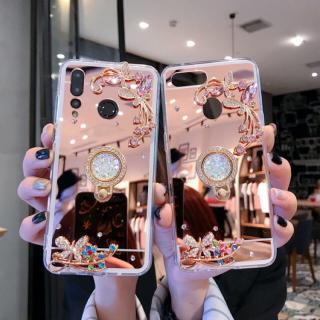 Ốp Điện Thoại Mặt Gương Có Vòng Đỡ Hình Bướm Cho Vivo Y11 Y12 Y15 Y17 Y85 V9 Y53 Y55 Y66 Y71 Y81 Y85 Y91 Y95 V11 V15