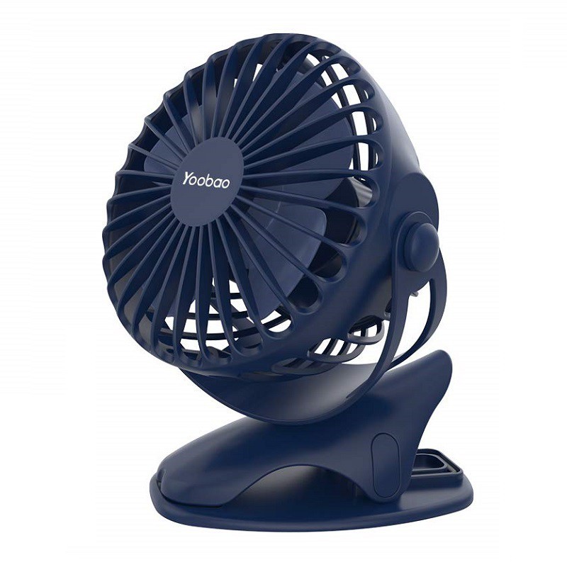 Quạt sạc mini xoay góc 720 độ, 32 tiếng, đế kẹp đa năng hoặc đặt bàn (6400mAh) YOOBAO F04