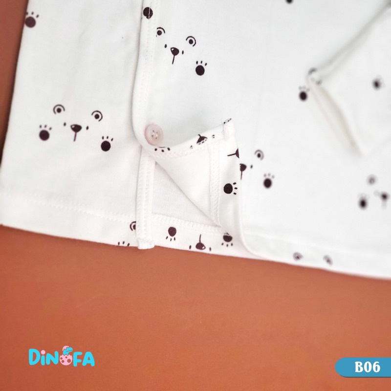 Set Sơ Sinh Dinofa 4 chi tiết chất cottton