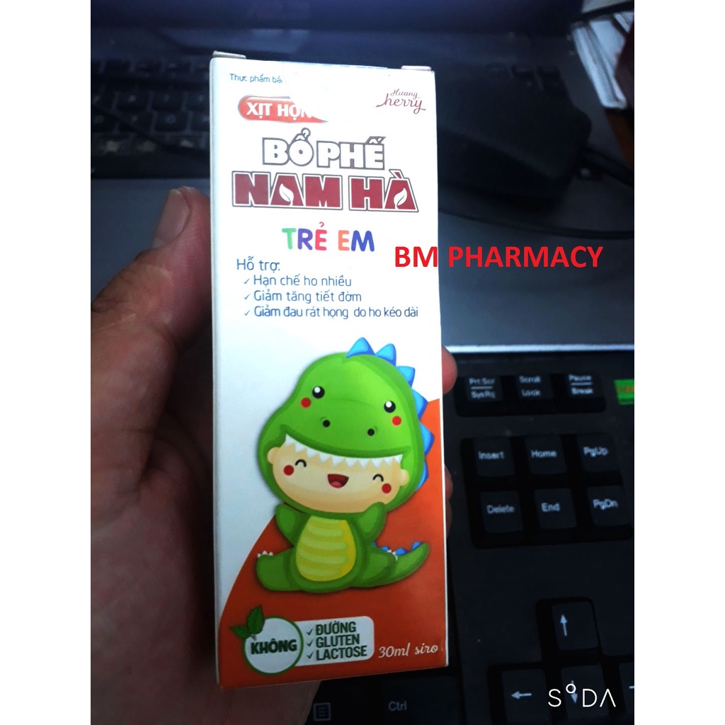 Xịt họng bổ phế Nam Hà trẻ em, giúp bổ phế, giảm ho, giảm tăng tiết đờm, giảm đau rát họng do ho kéo dài