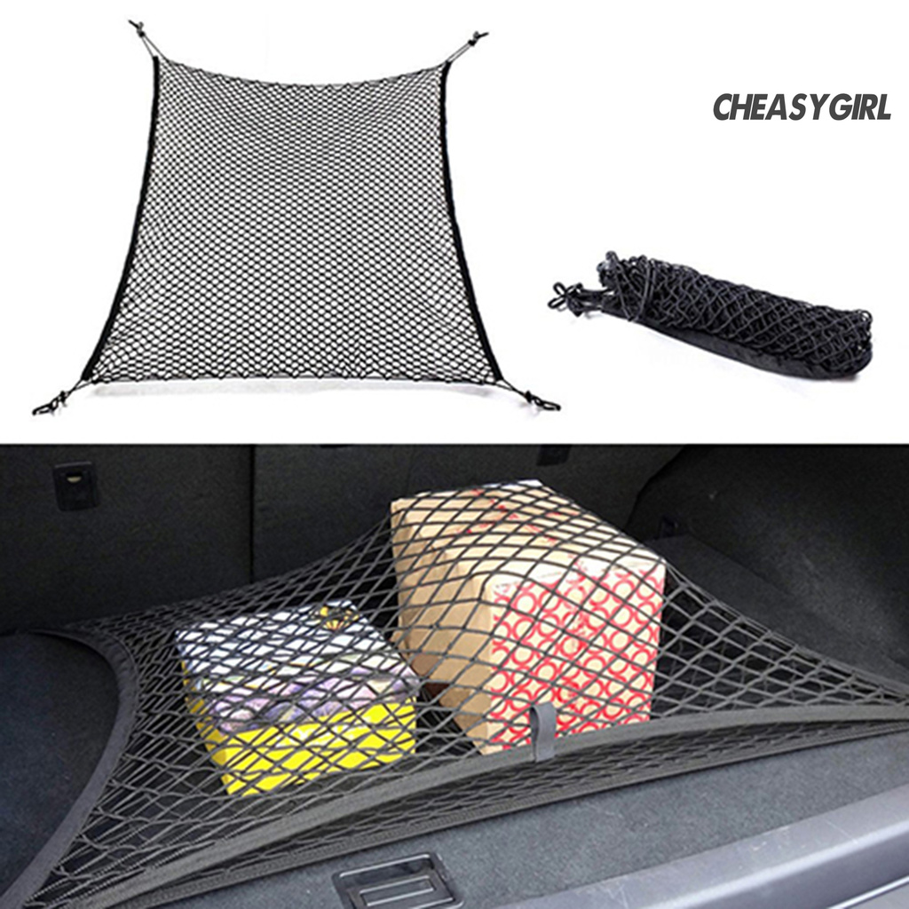 [Hỗ Trợ COD] Lưới Hàng Hóa Xe Hơi Nhẹ Với Bốn Móc Treo Thông Dụng Bằng Sợi Polypropylene Cho Xe