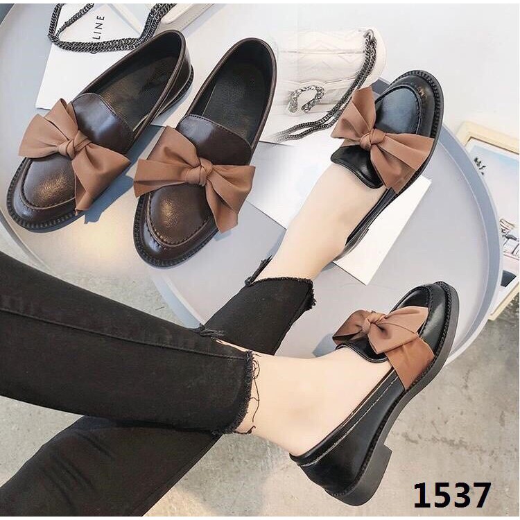 Giày đốc nữ thắt nơ