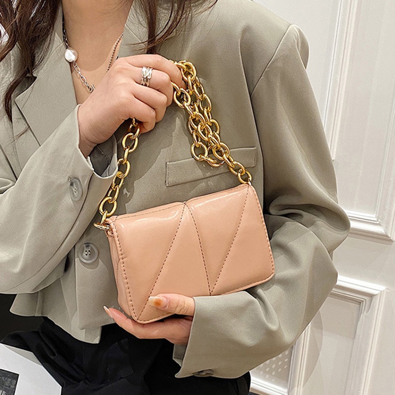 IELGY Túi Đeo Vai Hình Vuông Cỡ Nhỏ Phối Dây Xích Thời Trang Cho Nữ