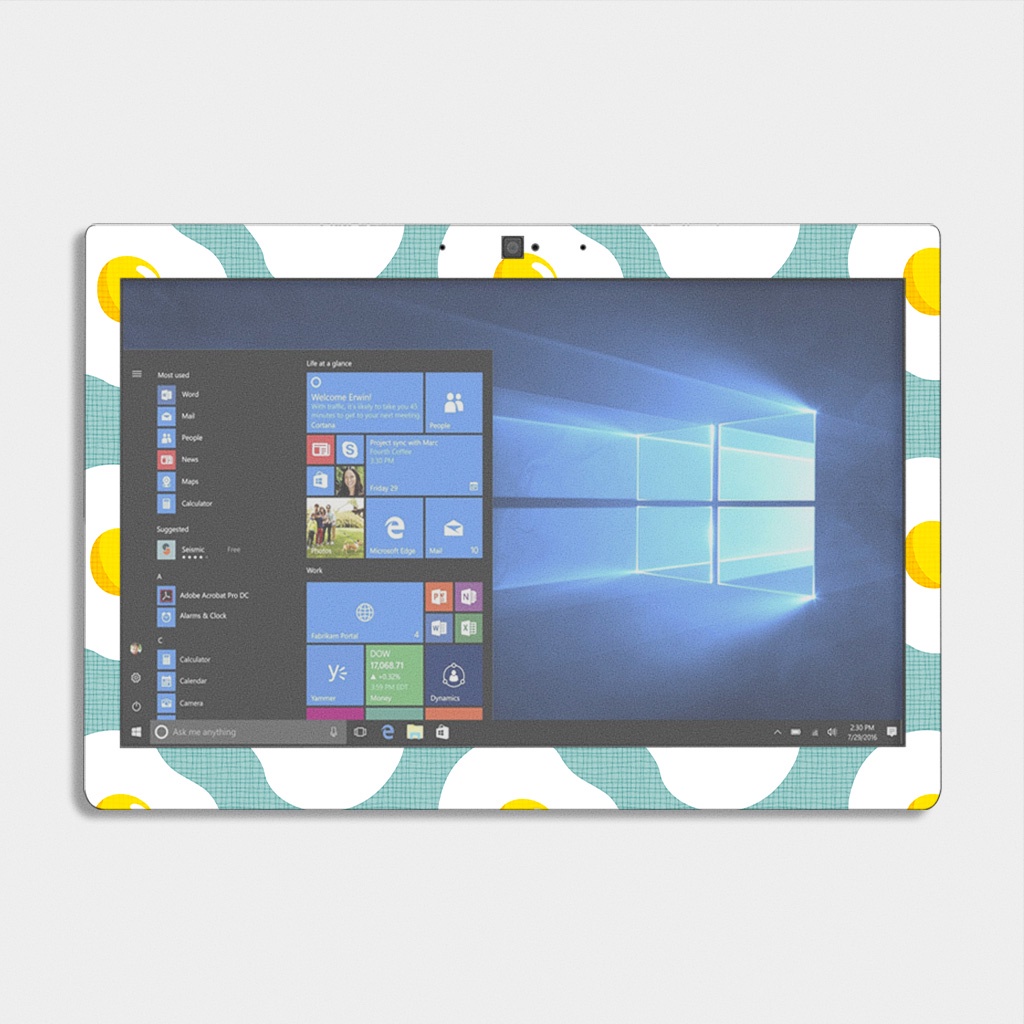 Bộ skin dán laptop mẫu Trứng Ốp / Có decal dán cho tất cả các hãng máy tính