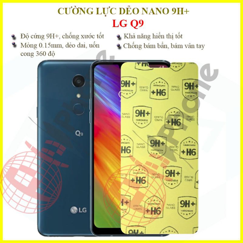 Dán cường lực dẻo nano trong hoặc nhám cho LG Q9