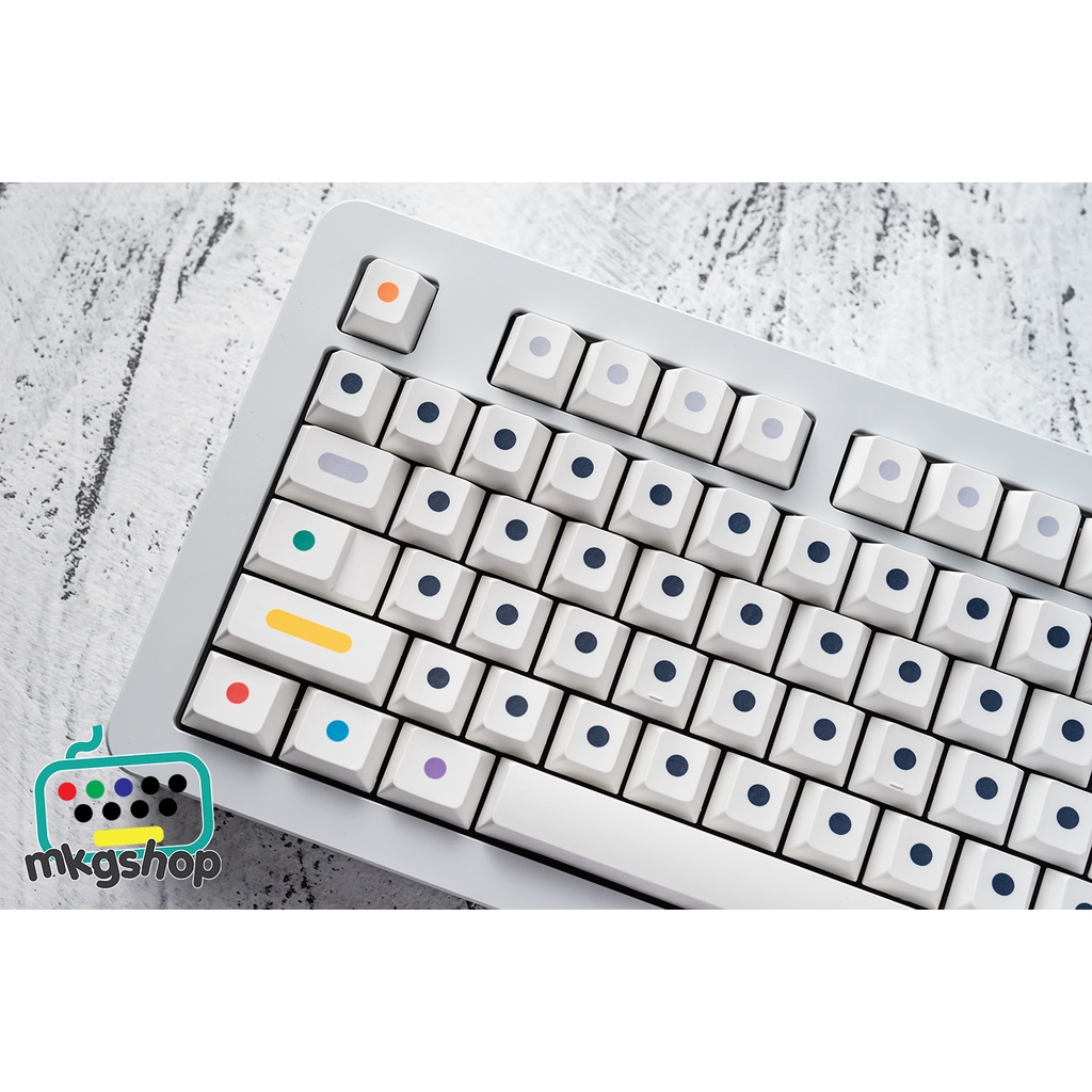 Keycap D.O.T không chữ, nhựa PBT in nhiệt, 120 nút bàn phím cơ cherry profile