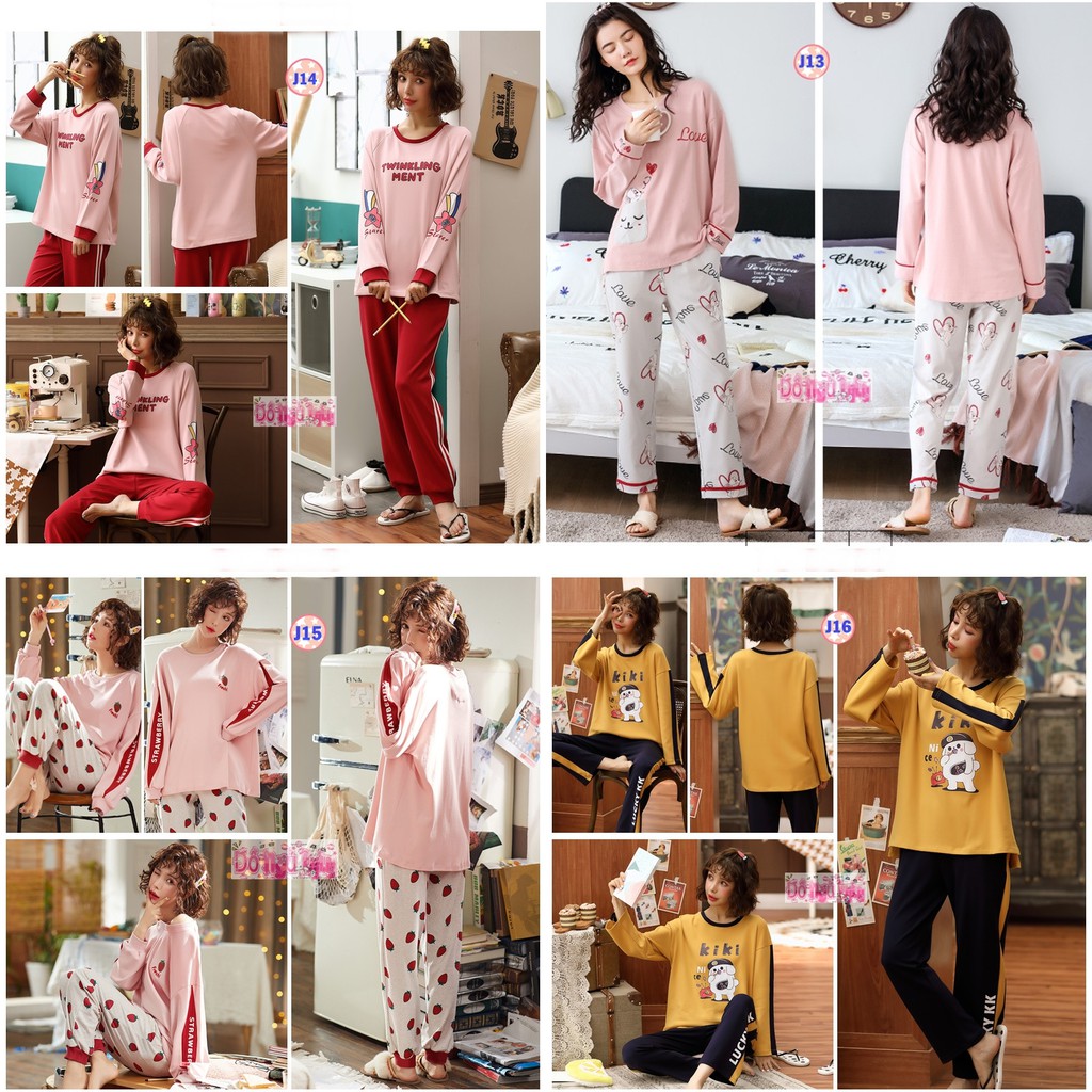 Bộ Pijama Dài Tay Mã J3 ( Cotton mềm mịn)