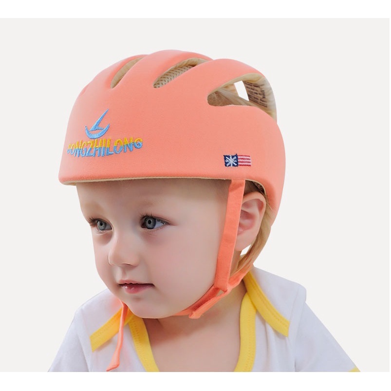 Mũ bảo hiểm cho bé tập bò, tập đi, siêu nhẹ, siêu thoáng, điều chỉnh theo kích thước vòng đầu
