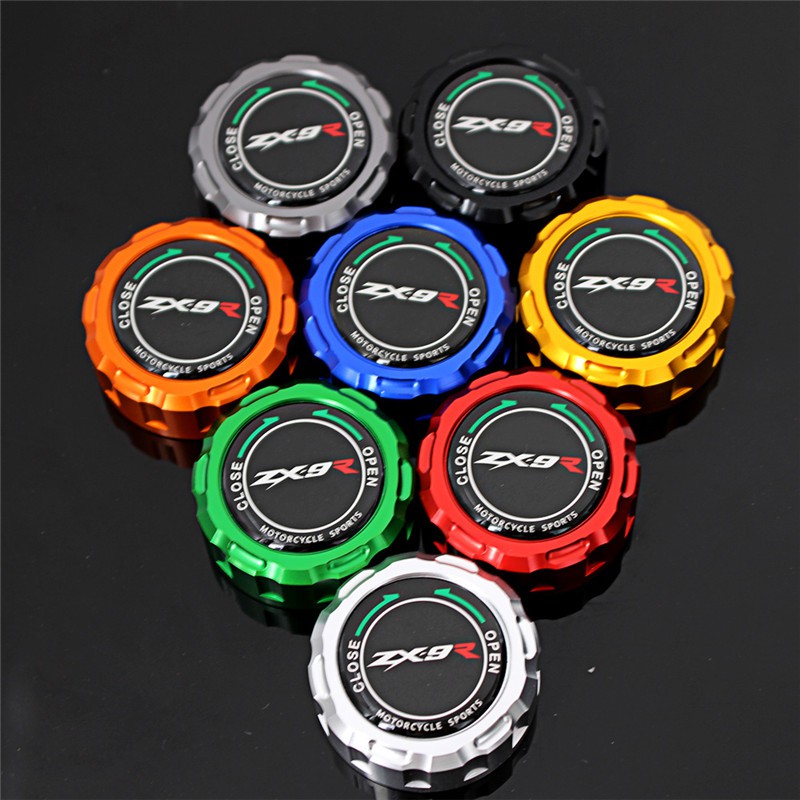 New 8 Colors Motorcycle Filter Fluid Rear Brake Master Cylinder Oil Reservoir Cover Cap For Kawasaki ZX9R ZX-9R 1998-2003