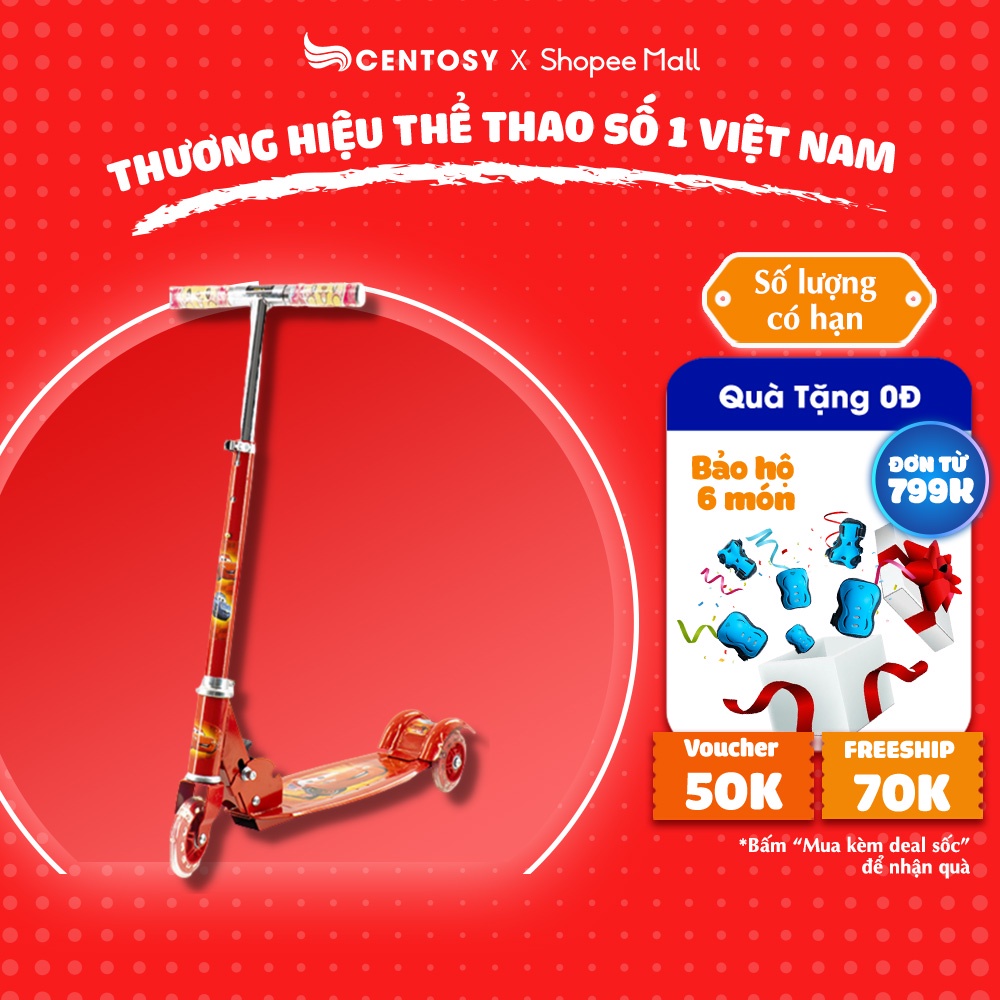 Xe Scooter Trẻ Em Giá Rẻ - Centosy Scooter 380 - Bánh Phát Sáng, Form Chắc Chắn